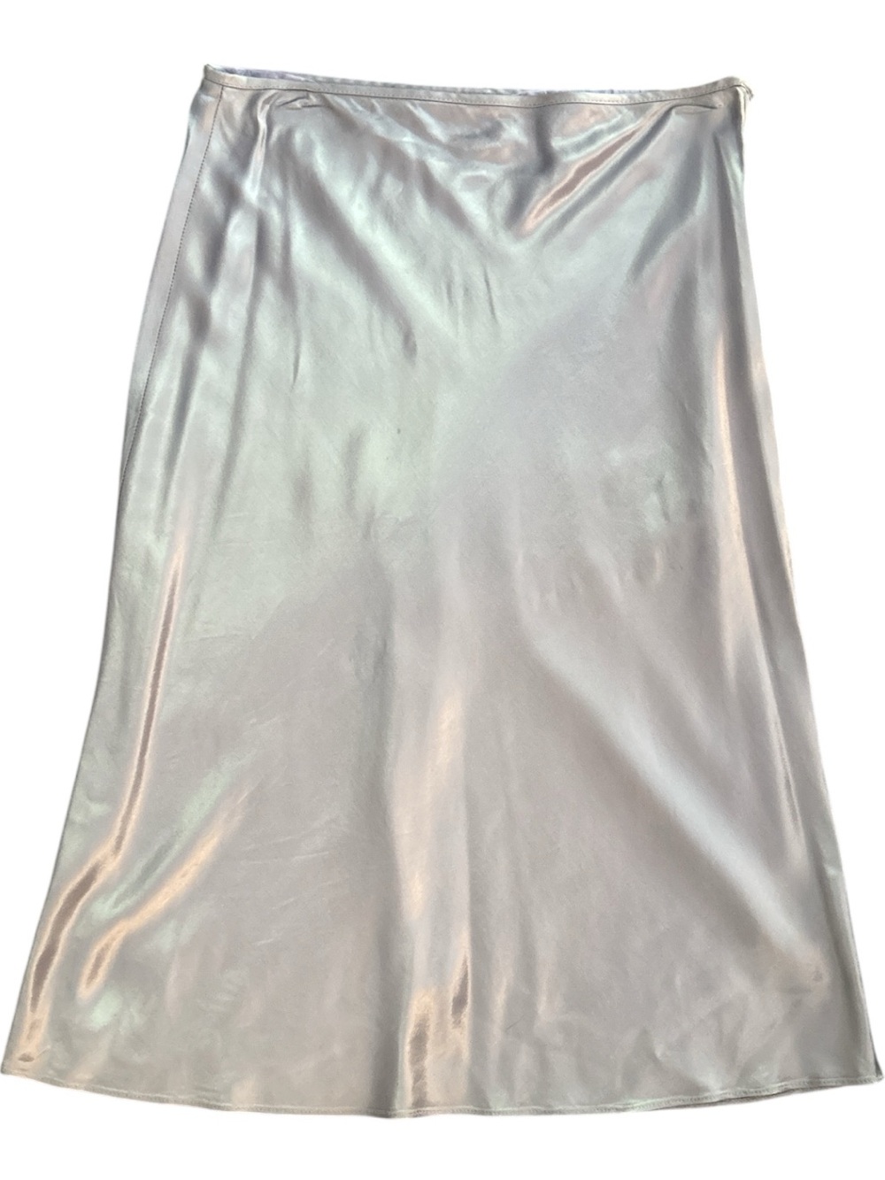 Free People Iridescent Silver A-Line Skirt